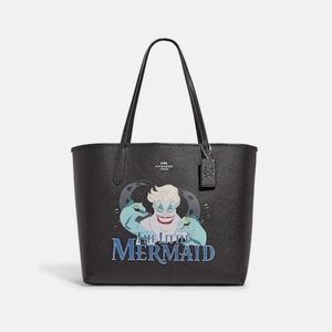 Disney X Coach CC16 City Tote With Signature Canvas Interior & Ursula Motif NWT